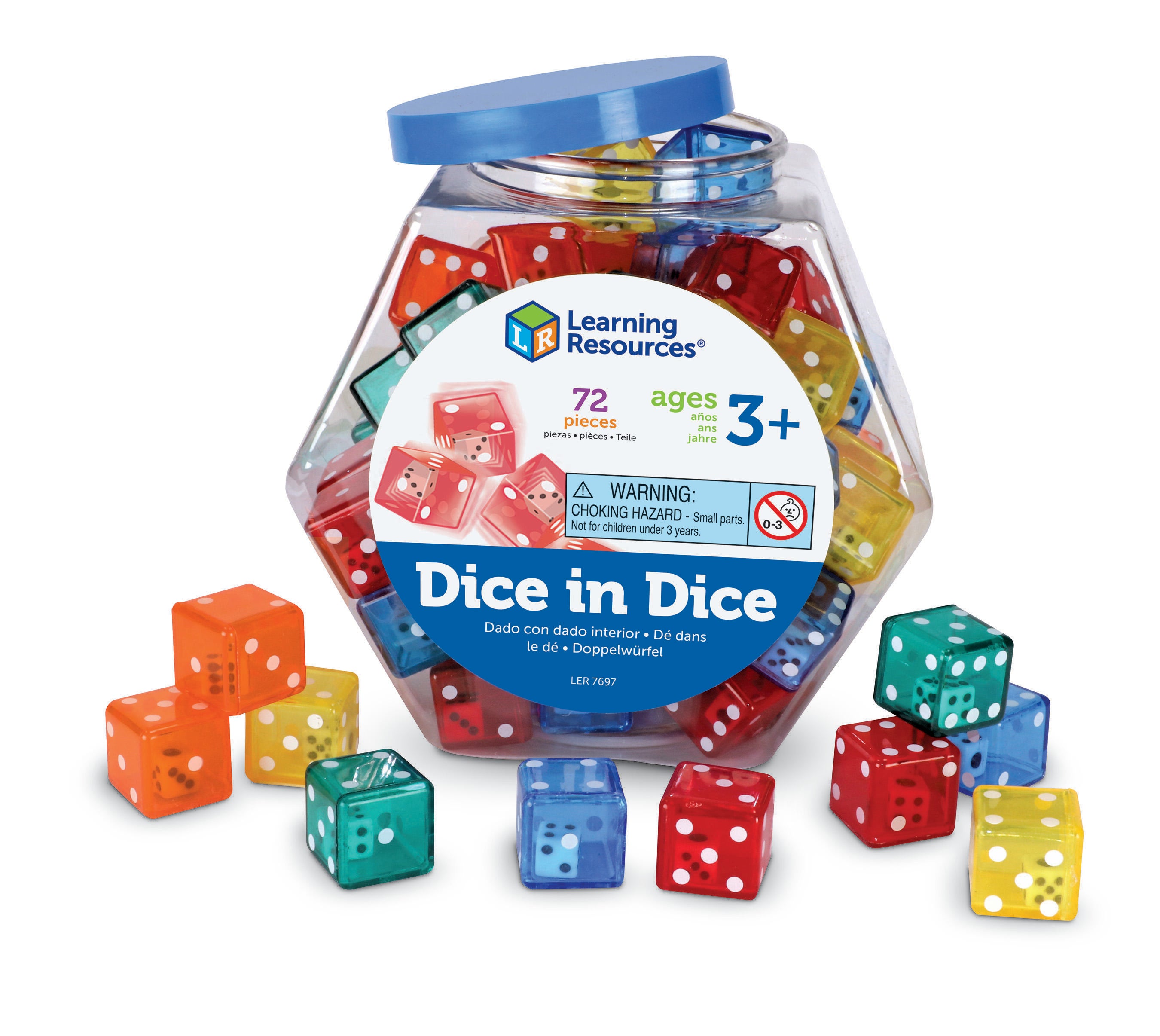 Learning Resources Dice in Dice, Tub of 72 1014295